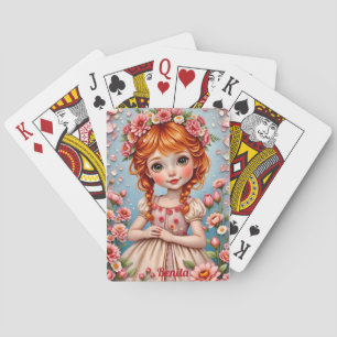 BENITA ~ FLORAL Coronet ~ Cute Girl ~ Playing Card