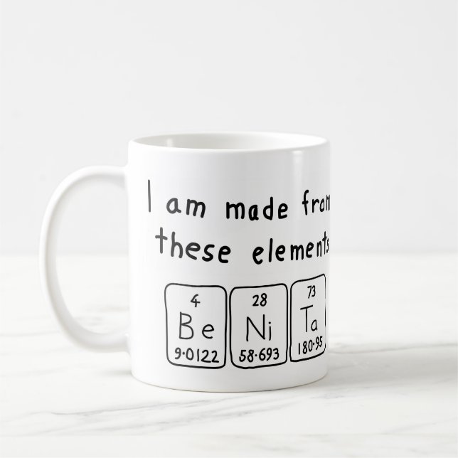 Benita nom de table périodique mug (Gauche)