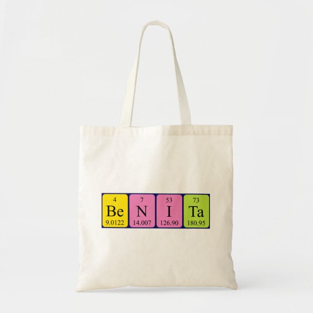 Benita nom de table périodique sac fourre-tout (Devant)