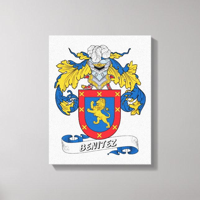 Benitez Family Crest Canvas Print (Front)