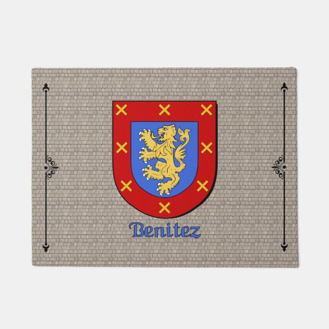 Benitez Historical Shield on Cobblestone Doormat (Front)