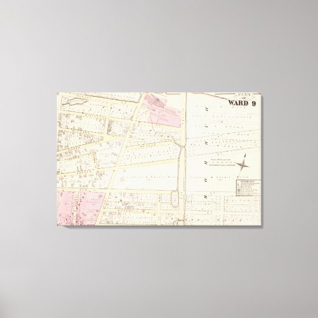 Benjamin Allen's Plat and James Fenn Atlas Map Canvas Print (Front)
