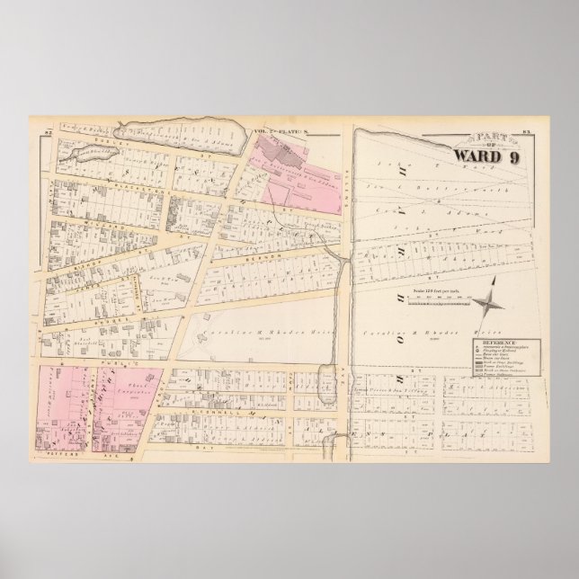 Benjamin Allen's Plat and James Fenn Atlas Map Poster (Front)