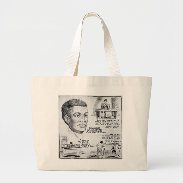 Benjamin Banneker: Black Scientist & Revolutionary Large Tote Bag (Front)