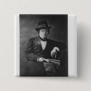 Benjamin Disraeli, 1st Earl of Beaconsfield 2 Inch Square Button
