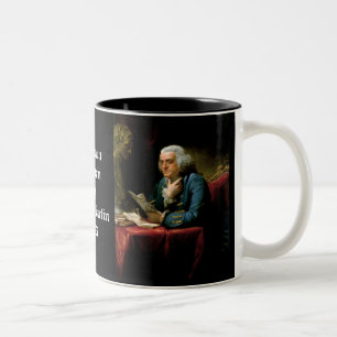 Benjamin Franklin - 1967 Painting by David Martin Two-Tone Coffee Mug
