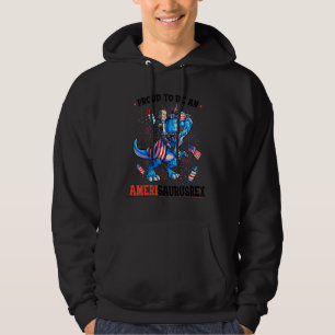 Benjamin Franklin 4th Of July Dino Boys Men Americ Hoodie