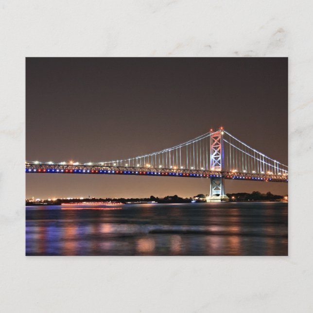 Benjamin Franklin Bridge Postcard (Front)