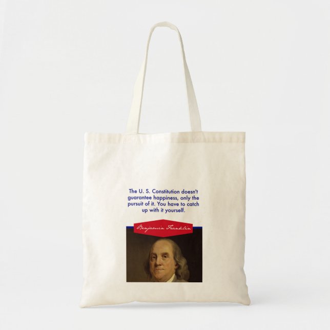 Benjamin Franklin Budget Tote Bag (Front)