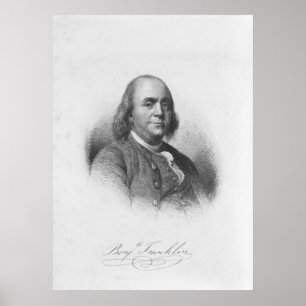 BENJAMIN FRANKLIN by Henry Bryan Hall Poster