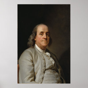 BENJAMIN FRANKLIN by Joseph Siffred Duplessis Poster