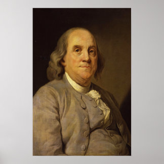 Benjamin Franklin by Joseph Siffred Duplessis Poster