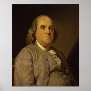 Benjamin Franklin by Joseph-Siffred Duplessis Poster