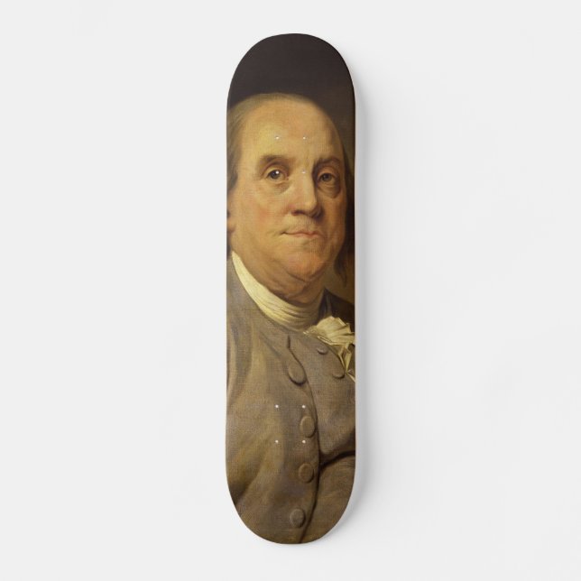 Benjamin Franklin by Joseph Siffred Duplessis Skateboard (Front)