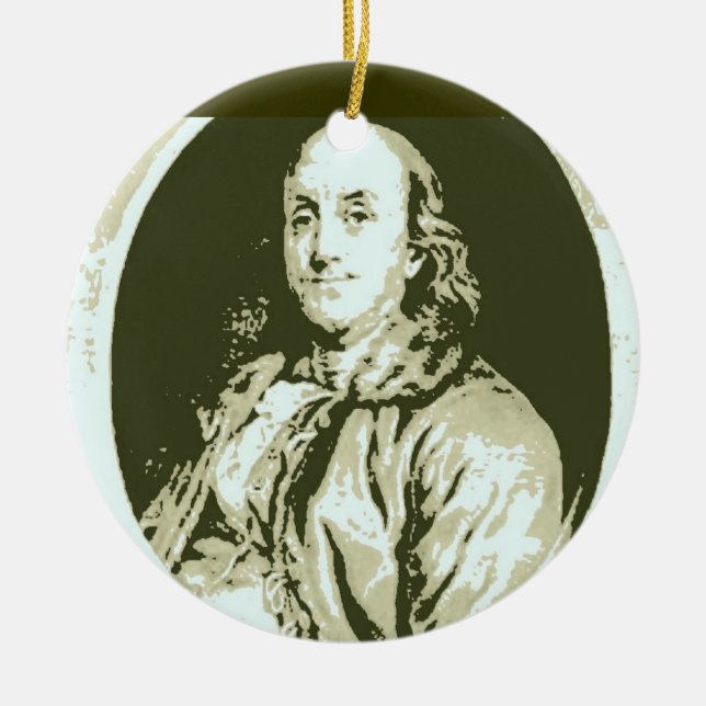 Benjamin Franklin Ceramic Ornament (Front)