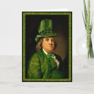 Benjamin Franklin Clover St Patrick's Day Card