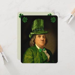 Benjamin Franklin Clover St Patrick's Day Invitation