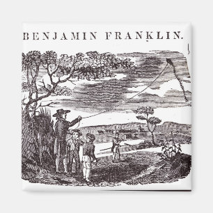Benjamin Franklin Conducts his Kite Experiment Magnet