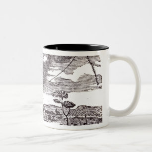 Benjamin Franklin  Conducts his Kite Experiment Two-Tone Coffee Mug
