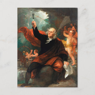 Benjamin Franklin Drawing Electricity from the Sky Postcard