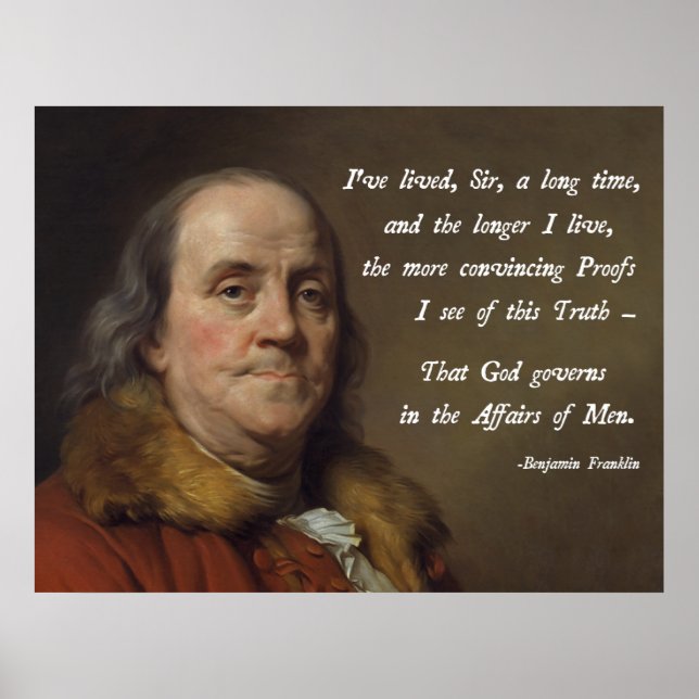 Benjamin Franklin God Poster (Front)