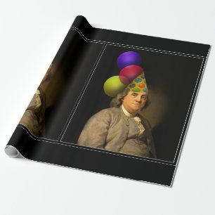 Benjamin Franklin Happy Birthday Wrapping Paper