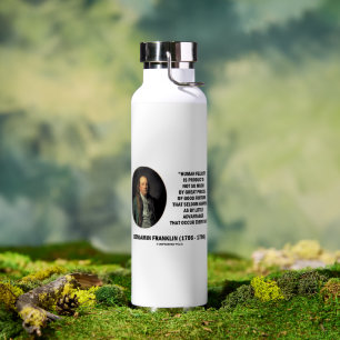 Benjamin Franklin Human Felicity Advantages Quote Water Bottle