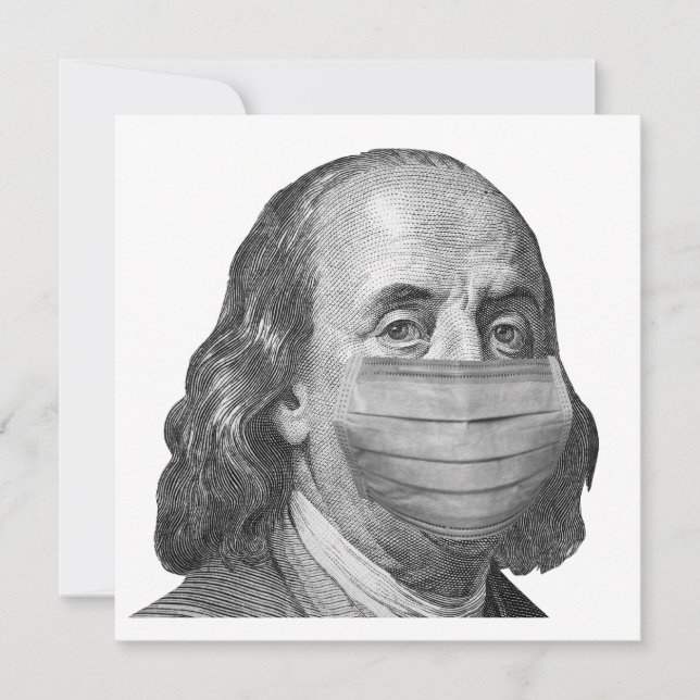 Benjamin Franklin in mask (Front)
