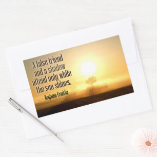 Benjamin Franklin Inspirational Quote "Friend" Sticker