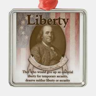 Benjamin Franklin – Liberty Metal Ornament