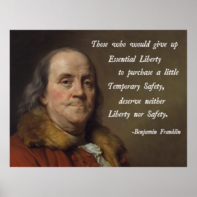 Benjamin Franklin Liberty Poster (Front)