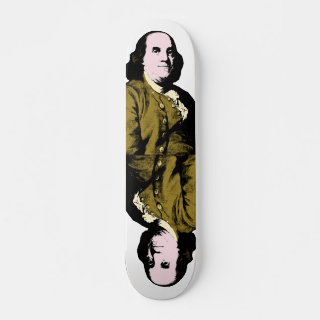 Benjamin Franklin Pop Art Style Skateboard (Front)