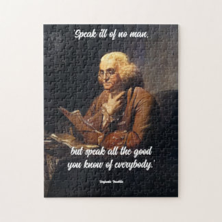 Benjamin Franklin Quote -Customize Quote Jigsaw Puzzle