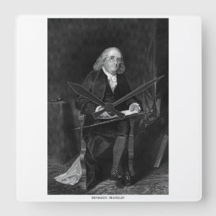 Benjamin Franklin Square Wall Clock