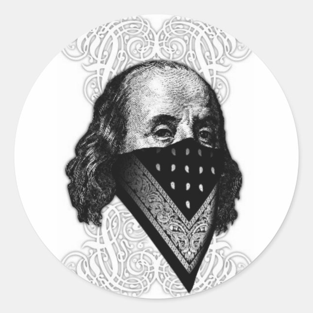 Benjamin Franklin Sticker (Front)