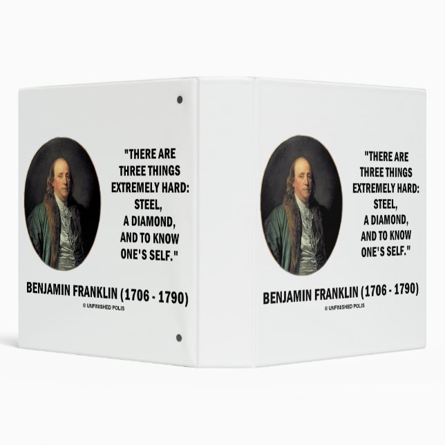 Benjamin Franklin Three Things Extremely Hard Binder (Background)