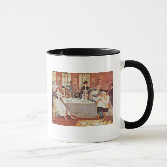 Benjamin Franklin's experiments with electricity Mug (Right)