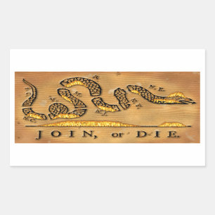 Benjamin Franklin's Join Or Die Political Cartoon Sticker