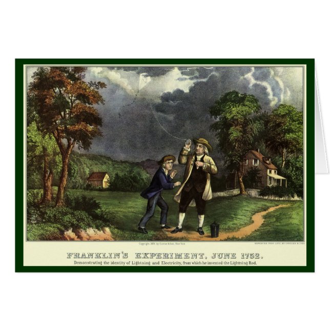 Benjamin Franklin's Lightning and Kite Experiment (Front Horizontal)