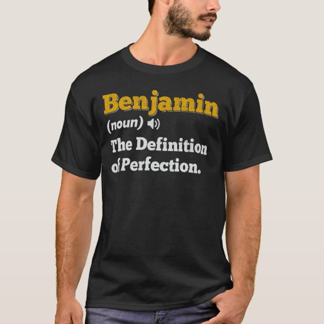 Benjamin Gift Name Personalized Birthday Name Defi T-Shirt (Front)
