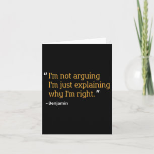 Benjamin Gift Quote Funny Birthday Personalized Na Card