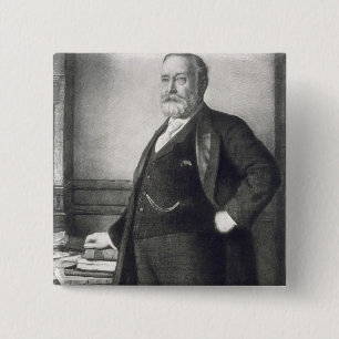 Benjamin Harrison (1833-1901), 23rd President of t 2 Inch Square Button