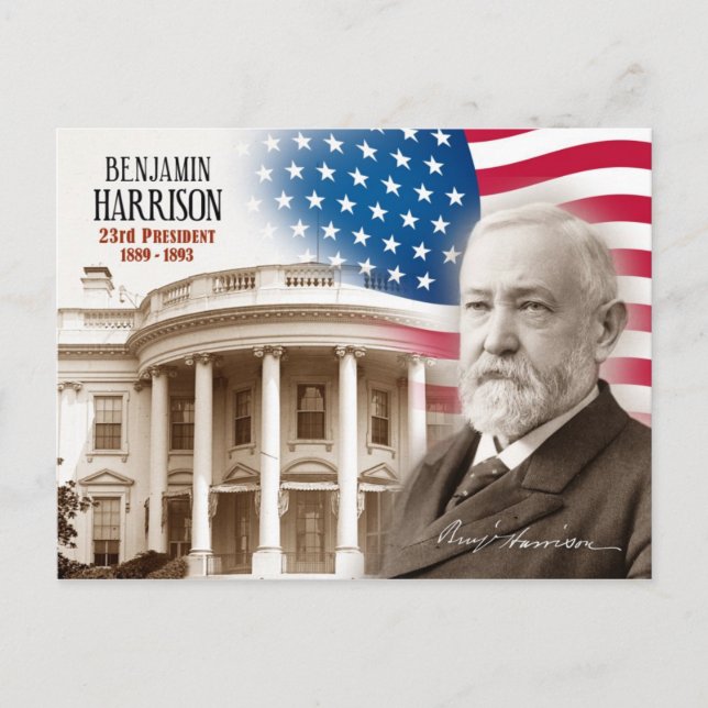 Benjamin Harrison - 23rd President of the U.S. Postcard (Front)
