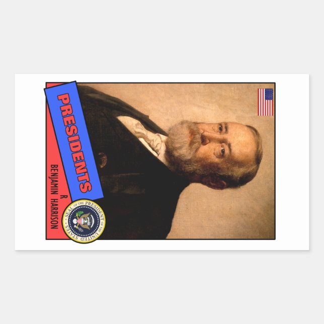 Benjamin Harrison Baseball Card Sticker (Front)