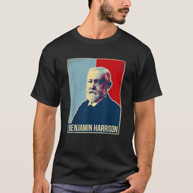 Benjamin Harrison President  T-Shirt (Front)