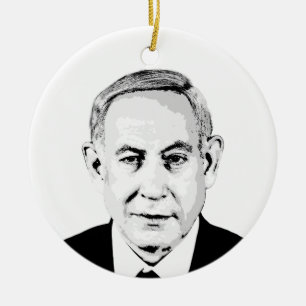 Benjamin Netanyahu Ceramic Ornament