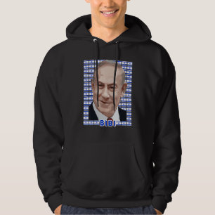 Benjamin Netanyahu Portrait Prime Minister of Isr Hoodie
