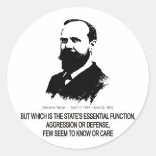 Benjamin Tucker Classic Round Sticker
