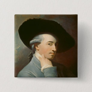 Benjamin West, c. 1776 (oil on canvas) 2 Inch Square Button
