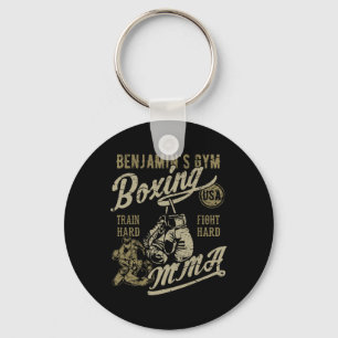 Benjamin's Gym Boxing Mma Retro Design For The Nam Keychain